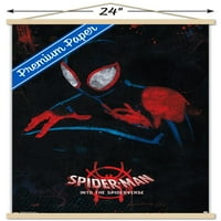 Marvel Spider -Man - в плаката за стена на паяка - сенки с дървена магнитна рамка, 22.375 34