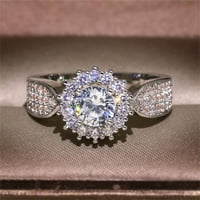 Пръстен за жени бял камък сватбена годежа бижута Подарък Женски пръстен