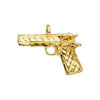 Бижута от Lu 14K жълто златна пушка висулка