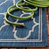 Колекция Courtyard 9 '12´6 ”Blue Beige Cy Cy Indoor Outdoor Waterproof Easy Cleaning Patio Backyard Mudroom Rug-Rug