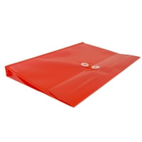 Пластмасови пликове, 9.8x14.5, 12 пакет, червен, низ от бутони, правна книжка
