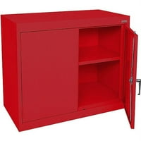 Елитна серия бюро Височина шкаф за съхранение с регулируем рафт, 36в 18Д 30ч, червено