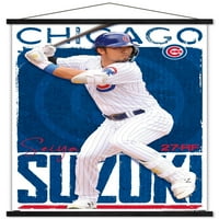 Чикаго Къбс-сея Сузуки плакат за стена с магнитна рамка, 22.375 34