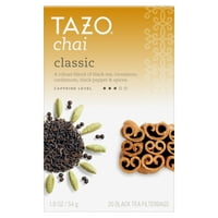 Tazo, Chai Classic черен чай, чаени торбички, кутията за броене