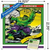 Marvel Trading Cards - Плакат на Hulk Wall, 14.725 22.375