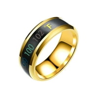 Евтини пръстени Мода Нова физическа интелигентна температура Двойка Дисплей на настроението на пръстен до 65% отстъпка при клирънс