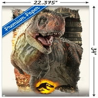 Свят на юра: Доминион - Плакат за фокусна стена на Carnotaurus с pushpins, 22.375 34