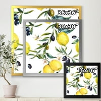 Дизайнарт 'маслинови и лимонови клонки'