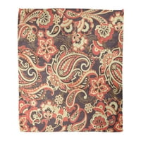 Semtomn декоративен одеяло одеяло Paisley етнически флорален батик процъфтяване на цветя фолклорен персийски топъл фланел меко