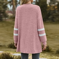 Jiyugala Женски жилетка пуловери топли меки плетени пуловерни палта