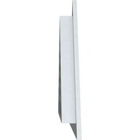 Екена мелница 80 в 5 8 н триъгълник фронтон отдушник стъпка функционален, ПВЦ фронтон отдушник с 1 4 плосък тапицерия рамка