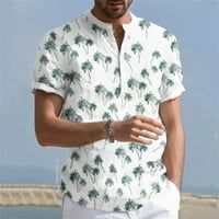 Модни мъжки летни ежедневни отпечатани блузи с къси ръкав
