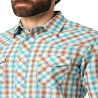 Каранглер® Мъжка риза с дълъг ръкав Западна карирана