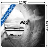 Скейтборд - Плакат за стена на тръбата, 14.725 22.375