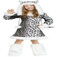 Забавни световни костюми Snow Leopard Girl's Halloween Fancy-рокля костюм за дете, l