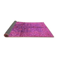 Ahgly Company Indoor Square Oriental Pink Industrial Area Rugs, 8 'квадрат