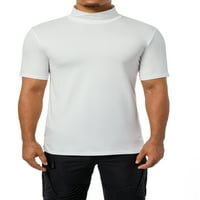 Amiliee мъже тениска с къс ръкав Основен водолаг Slim Fit Undershirt Thermal Tehral върхове