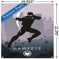 Marvel Comics - Hawkeye - минималистичен плакат за стена с pushpins, 14.725 22.375
