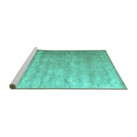 Ahgly Company Machine Pashable Indoor Square Solid Turquoise Blue Modern Area Cugs, 6 'квадрат