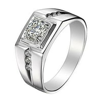 Джентълмен темперамент Платен 24K Златен пръстен Мъжки доминиращ пръстен Вечен годеж Сватбен пръстен