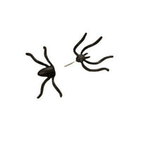Toyella Creative Триизмерна преувеличена черна паяк Европейска и американска пиърсинг двойка обеци черни