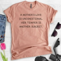 Любовта на майката е безусловна нейната температура е друга тематична риза, унизирана жена, мама мама риза, Хедър залез, малка