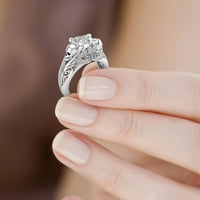 Бижута жени звънят цветни цирконови сватбени бижута пръстени с размер сплав 6- Подарък пръст