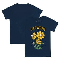 Младежки мънички тениски на пивоварните пивоварни в Milwaukee, цъфтящи бейзболи