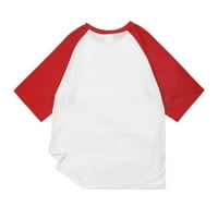 4 юли Америка Ден на независимостта Патриот САЩ Мъжки тениска пачуърк пухкав тениска тениска екипаж на шията в ръкав червен xxl
