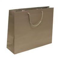 Хартиени матови чанти за подаръци, 4.75, сребро, 1 пакет, x, голям хоризонтален