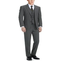 Мъжки костюми редовно годни 3-парче карирана рокля костюм За Мъже нетактичност жилетка панталони комплект