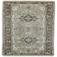 Олден традиционен персийски килим, пепел сив здрач син, 2 фута-6 инча 8 фута, бегач