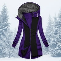 Caicj Girls Winter Coats женско подпухнало яке извън огромно зимно топло късо палто сиво, m