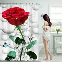 Wepro душ завеса с куки водоустойчиви душ завеси за баня тежка странична завеса за душ, промива се бързо сухо