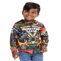 Чудовище сладко малко дете момче сублимира цип нагоре сива врана и тениска комплект, размери 2Т-5т