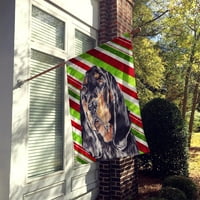 Съкровище на Каролайн SC9609-Flag-Parent Coonhound Candy Cane Christmas Flag, Multicolor
