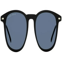 Хюго Бос Поляризирани Мъжки слънчеви очила с черни панталони със сиви сини лещи-произведени в Италия