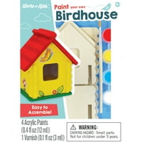 Работи на ахх мини занаятчийски комплект - Bird House Build & Paint Kit