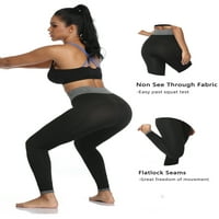 Гамаши с висока талия за жени меки атлетични панталони за контрол на корема за бягане на колоездачна йога тренировка