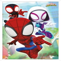 Marvel Spidey и неговите невероятни приятели - Webs Wall Poster, 22.375 34 Framed