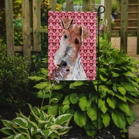 Carolines Treasures SC9700GF Wire Fo Terrier Hearts and Love Flag Garden Size Малък, многоцветен