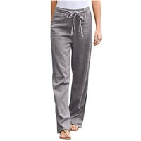 Gaecuw спално бельо панталони за жени летни панталони с размери плюс размер дълги панталони теглене на панталони с теглене на