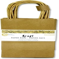 Цветни малки кафяви Крафт хартиени торби, чанти-изкуства и занаяти