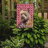 Съкровищата на Каролайн LH9140-Flag-Parent Cairn Terrier Hearts Love и Flag на портрета на Деня
