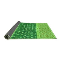 Ahgly Company Indoor Square Oriental Green Modern Area Cugs, 4 'квадрат