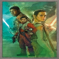 Междузвездни войни: The Force Awakens - Плакат за стена на празника с дървена магнитна рамка, 22.375 34