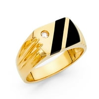 Jewels 14K жълто злато, симулирани Ony Mens Fashion Anniversary Ring Size 5