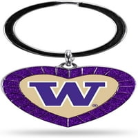 Вашингтон Хъски NCAA Rhinestone Corred Corleed Keychain, Purple, по дължина