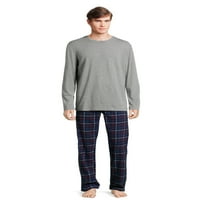 Хейнс Мъжки Слъб Джърси Топ и ултра мек фланел пижама панталон комплект, 2-парче, размери с-5КСЛ
