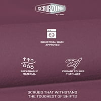 Landau Women Scrub Zone Modern Scired Fit дишащи избледняващи джобове издърпване на товарен скраб, стил 83223